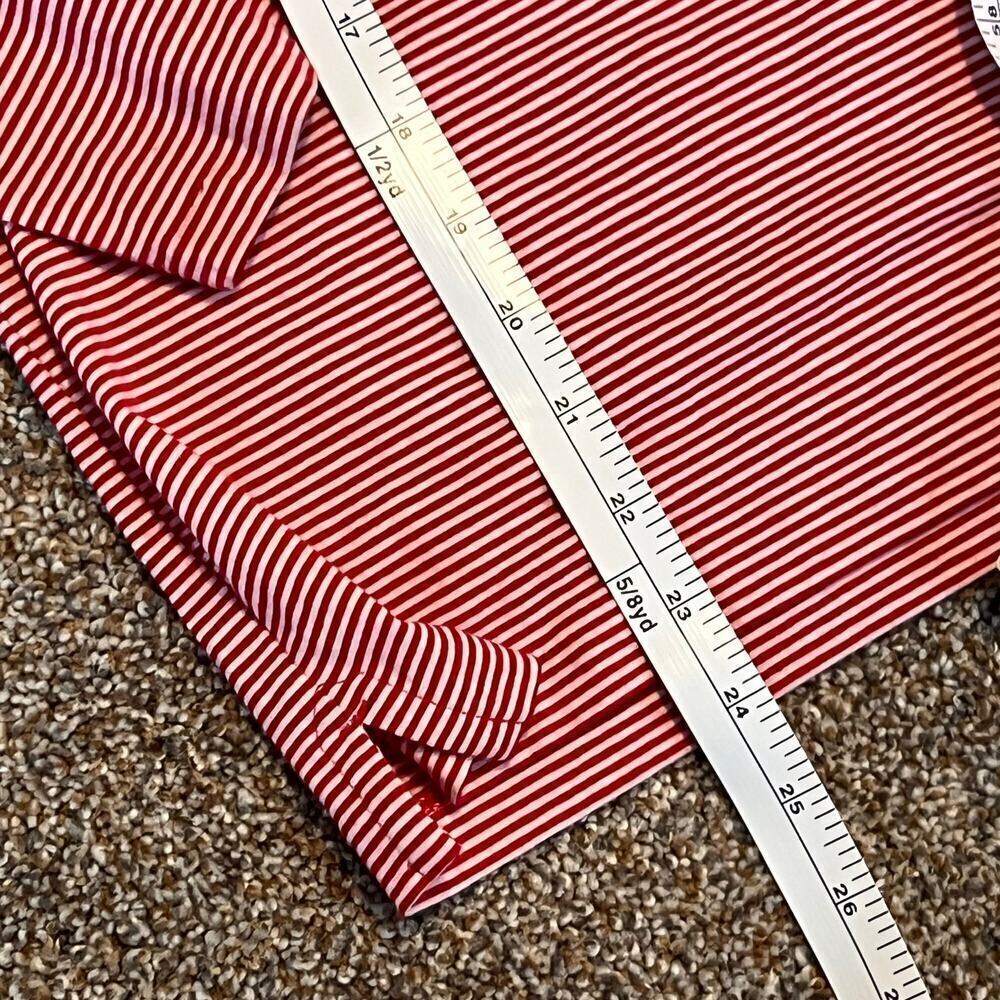 Vineyard Vines Women's Edgartown Polo Red & White Striped Long Sleeve. Size M - Picture 5 of 6
